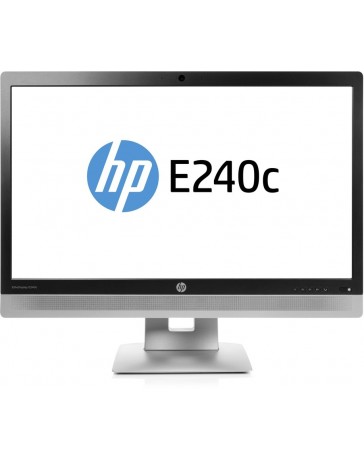 HP EliteDisplay E240c 24 Inch, 1920x1080 (Full HD) Zilver, Zwart