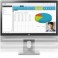 HP EliteDisplay E240c 24 Inch, 1920x1080 (Full HD) Zilver, Zwart